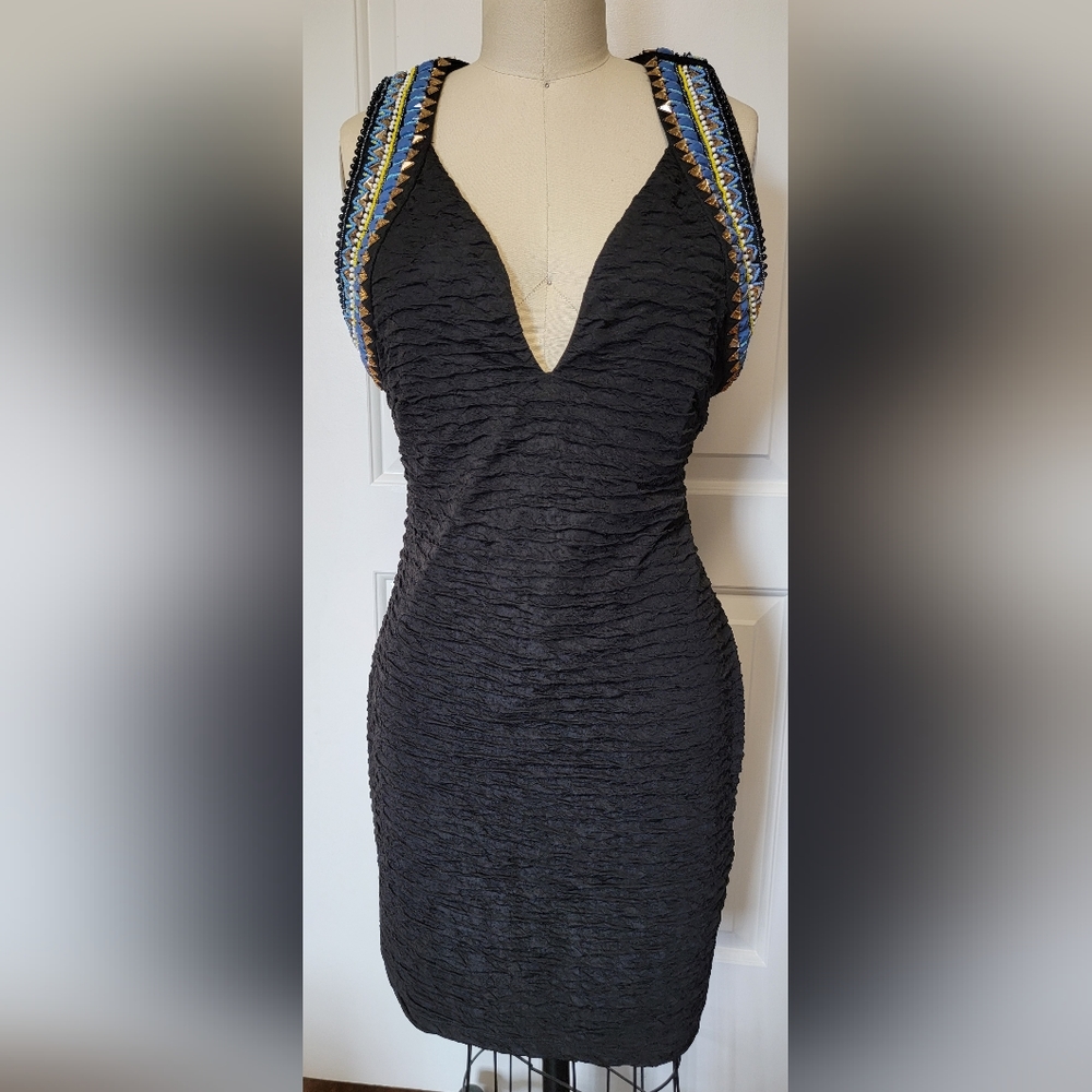 Deep V Bodycon Dress